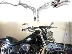 8 مللي متر كروم دراجة نارية دمعة مرايا الرؤية الخلفية الجانبية ل Sportster XL 883 1200 Road King V-Rod Street Glide Electra Glide Dyna Softail 1990-2018