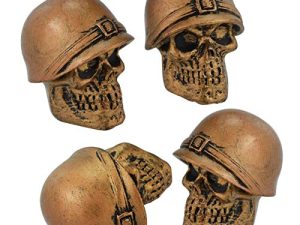 غطاء صمام إطار من Lunsom Skull على شكل جمجمة ، أغطية جذعية رائعة لغطاء جذوع الهواء للسيارة ، ملحق مناسب لمعظم المركبات ، والسيارات ، والدراجات ، والشاحنات ، والدراجات النارية (4 قطع ، برونزي)