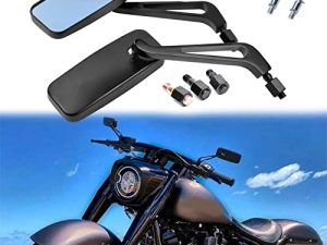 مرايا الرؤية الجانبية السوداء للدراجات النارية لسيارة Harley Davidson Sportster 883 1200 Street Glide
