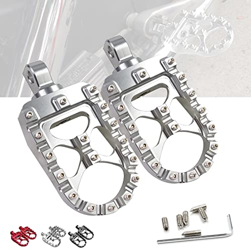StarknightMT CNC ذات أرجل عريضة للقدمين بزاوية 360 درجة ومروحية MX Foot Pegs بتصميم بوبر متوافق مع Dyna Fatboy Sportster Iron 883 (فضي) StarknightMT CNC ذات أرجل عريضة للقدمين بزاوية 360 درجة ومروحية MX Foot Pegs بتصميم بوبر متوافق مع Dyna Fatboy Sportster Iron 883 (فضي)