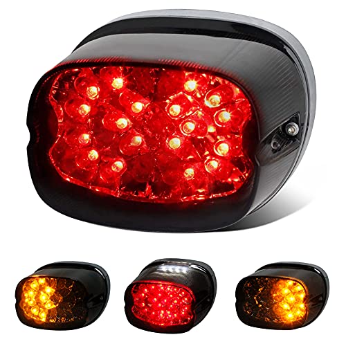 مصابيح خلفية لفرامل LED من QUASCO بإشارات انعطاف مصابيح خلفية مدخنة متوافقة مع Harley Road King Road Glide Sportster Dyna مصابيح خلفية لفرامل LED من QUASCO بإشارات انعطاف مصابيح خلفية مدخنة متوافقة مع Harley Road King Road Glide Sportster Dyna