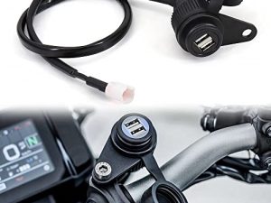 مهايئ شاحن USB مزدوج جديد للدراجات النارية 12 فولت لـ Yamaha Tracer MT-07 MT-09 SP FZ-09 FZ-07 Tracer XSR 700900 ولاعة السجائر ، أسود