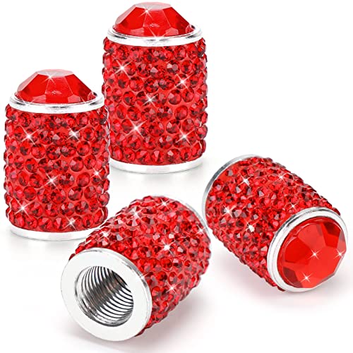 أغطية صمام إطارات ToBeQueen Bling باللون الأحمر ، 4 عبوات مصنوعة يدويًا من حجر الراين الكريستالي وأغطية جذع الصمامات العالمية ضد الغبار وملحقات السيارة للسيارة / SUV / الدراجة النارية / الدراجة (أحمر) أغطية صمام إطارات ToBeQueen Bling باللون الأحمر ، 4 عبوات مصنوعة يدويًا من حجر الراين الكريستالي وأغطية جذع الصمامات العالمية ضد الغبار وملحقات السيارة للسيارة / SUV / الدراجة النارية / الدراجة (أحمر)