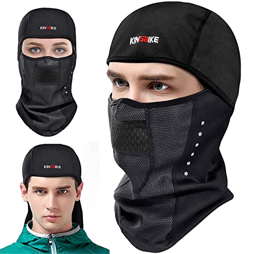 قناع تزلج KINGBIKE بالاكلافا للرجال والنساء Pasamontañas Hombre para Frio الشتاء كامل الوجه قناع الطقس البارد مقاومة للماء قماش مقاوم للرياح مع الصوف الحراري لتدفئة الرقبة دراجة نارية (أسود) قناع تزلج KINGBIKE بالاكلافا للرجال والنساء Pasamontañas Hombre para Frio الشتاء كامل الوجه قناع الطقس البارد مقاومة للماء قماش مقاوم للرياح مع الصوف الحراري لتدفئة الرقبة دراجة نارية (أسود)