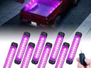 أطقم مصابيح السرير Xprite Pink Truck Pickup ، 72 LED Rock Lighting Access w / On | Off Switch ، Universal for Footwells ، أضواء السكك الحديدية للشحن ، UTV ATV ، لوحات الجري تحت الوهج للسيارات ، عربة الجولف ، دراجة نارية