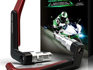 POISON SCORPION 7/8 Lever Guards واقي مقود الدراجة النارية | ملحقات فرامل القابض العالمية القابلة للتمديد بنهاية القضبان اليدوية 6061 T6 من الألومنيوم باستخدام الحاسب الآلي باللون الأحمر مناسب لرياضة الشارع إندورو دراجة الترابية
