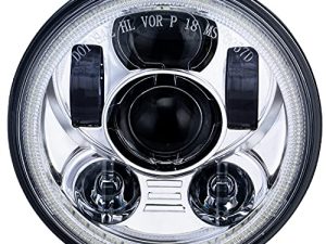 Lusgwufad 5-3 / 4 5.75 بوصة LED للدراجات النارية المصباح متوافق مع Harley Davidson Sportster Dyna Low Rider Street Bob lron 883 1200 Softail Wide Glide Triple Headlamp