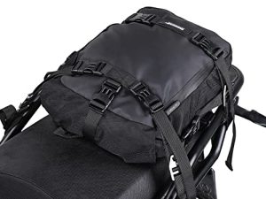 Rhinowalk دراجة نارية الذيل حقيبة 10L مقاوم للماء حقيبة السلة للسيارات موتور السفر الأمتعة دراجة نارية الرف الخلفي حقيبة تخزين حقيبة الملحقات المهنية للدراجات النارية - أسود