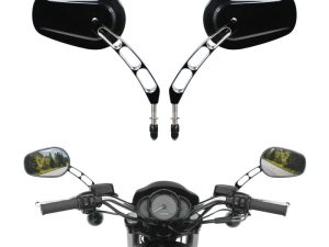 مرايا جانبية للرؤية الخلفية للدراجات النارية من Motobiker متوافقة مع Harley Street Bob FXDB Fat Boy Iron 883 XL883N Sportster 1200 Custom XL1200C