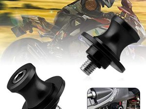 Sporacingrts 2 قطعة M8X1.5 بكرات ذراع متأرجحة للدراجات النارية منزلق CNC برغي حامل ذراع متأرجح متوافق مع Suzuki GSXR 600750 1000 Kawasaki Z800 Z900 Z1000 B- Rey TL1000 DL650 SV650 / 1000 (أسود)