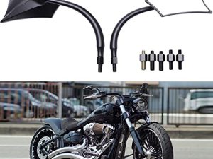 مرايا عالمية للدراجات النارية ، مرآة M8 M10 ذات مسامير ملولبة مزدوجة متوافقة مع Sportster 883 Street bike Dirt bike Cruiser and chopper