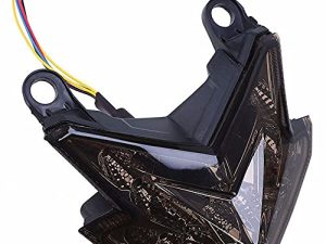 TEBOCR دراجة نارية الذيل ضوء متكامل تشغيل الفرامل وقف ضوء مصباح إشارة الانعطاف أسود مع قوس لوحة ترخيص ل Har-ley Hon-da Ya-maha Su-zuki Ka-wasaki