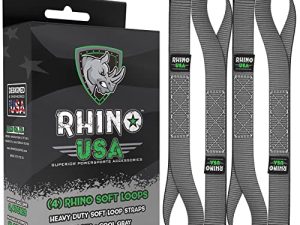 أحزمة ربط الدراجة النارية Rhino USA Soft Loop (4PK) - 10.427 رطل أقصى قوة كسر 1.7 بوصة × 17 بوصة للاستخدام مع حزام السقاطة