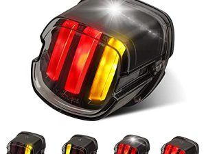 مصابيح خلفية LED من QUASCO مزودة بإشارة انعطاف متوافقة مع Harley Road King Electra Glide Road Glide Softail Fatboy Night Sportster
