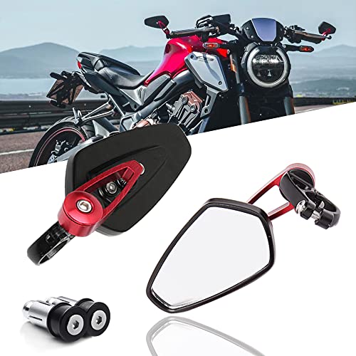 DREAMIZER مرايا جانبية عالمية للدراجات النارية 7/8 "22 ملم مرايا نهاية المقود متوافقة مع FZ1 FZ07 MT03 MT07 MT10 XT250 Svartpilen 401 - RED DREAMIZER مرايا جانبية عالمية للدراجات النارية 7/8 "22 ملم مرايا نهاية المقود متوافقة مع FZ1 FZ07 MT03 MT07 MT10 XT250 Svartpilen 401 - RED
