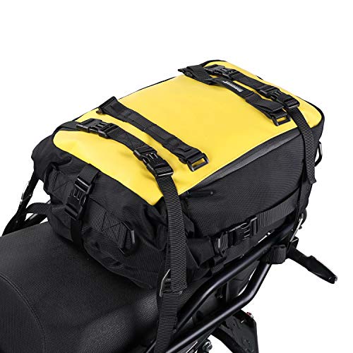Rhinowalk Motor Pannier Bag 10/20/30L متعددة الوظائف للماء الخلفي الرف الجذع حقيبة مقعد دراجة نارية ، أصفر 20L Rhinowalk Motor Pannier Bag 10/20/30L متعددة الوظائف للماء الخلفي الرف الجذع حقيبة مقعد دراجة نارية ، أصفر 20L
