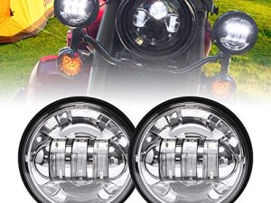 LX-LIGHT Dot المعتمدة 2 قطعة كروم 4.5 بوصة LED ضوء المرور LED مصابيح الضباب LED للدراجات النارية لمبة الضوء المساعدة دراجة نارية العارض مصباح القيادة