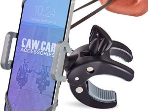 ملحقات CAW.CAR حامل الهاتف المعدني للدراجة والدراجات النارية - حامل المقود الوحيد غير القابل للكسر لأجهزة iPhone أو Samsung أو أي هاتف ذكي آخر. +100 إلى الأمان والراحة