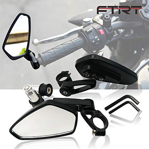 مرآة الرؤية الخلفية لقضيب الدراجات النارية العالمي مقاس 7/8 بوصة متوافقة مع YZF R1 R6 FZ07 / GROM CB500F / NINJA 650R Z125 Z7500 Z900 ER6N ER6F VERSYS1000 / DL250 DL650 DL1000 ، أسود مرآة الرؤية الخلفية لقضيب الدراجات النارية العالمي مقاس 7/8 بوصة متوافقة مع YZF R1 R6 FZ07 / GROM CB500F / NINJA 650R Z125 Z7500 Z900 ER6N ER6F VERSYS1000 / DL250 DL650 DL1000 ، أسود