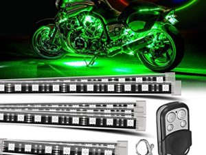 شريط أضواء LED للدراجات النارية SUNPIE ، طقم إضاءة LED للدراجات النارية من 8 قطع مع جهاز تحكم عن بعد ، مجموعة إضاءة RGB من أجل Harley UTV ATV للطرق الوعرة ، شرائط إضاءة عالمية لجميع الدراجات النارية