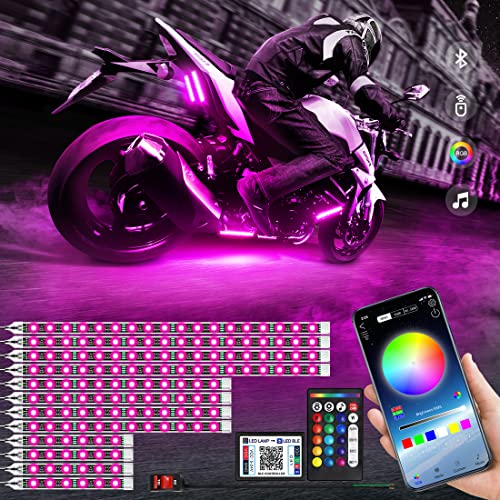 12 قطعة طقم إضاءة LED للدراجات النارية ، أضواء شريط LED للدراجات النارية RGB مع وضع الموسيقى ، ضوء الفرامل متعدد الألوان ووظيفة حماية الصمامات ، مصابيح إضاءة تحتية للدراجات النارية مقاومة للماء 12 قطعة طقم إضاءة LED للدراجات النارية ، أضواء شريط LED للدراجات النارية RGB مع وضع الموسيقى ، ضوء الفرامل متعدد الألوان ووظيفة حماية الصمامات ، مصابيح إضاءة تحتية للدراجات النارية مقاومة للماء